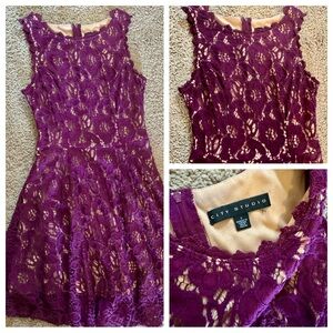 Purple lace dress - size 1